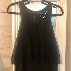 Banana Republic black layered long tank